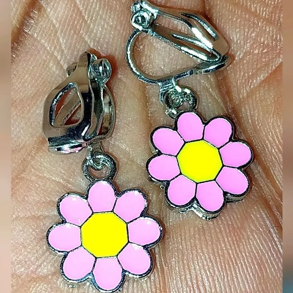 Super cute kid's fashion clip-on earrings